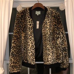 Leopard bomber jacket